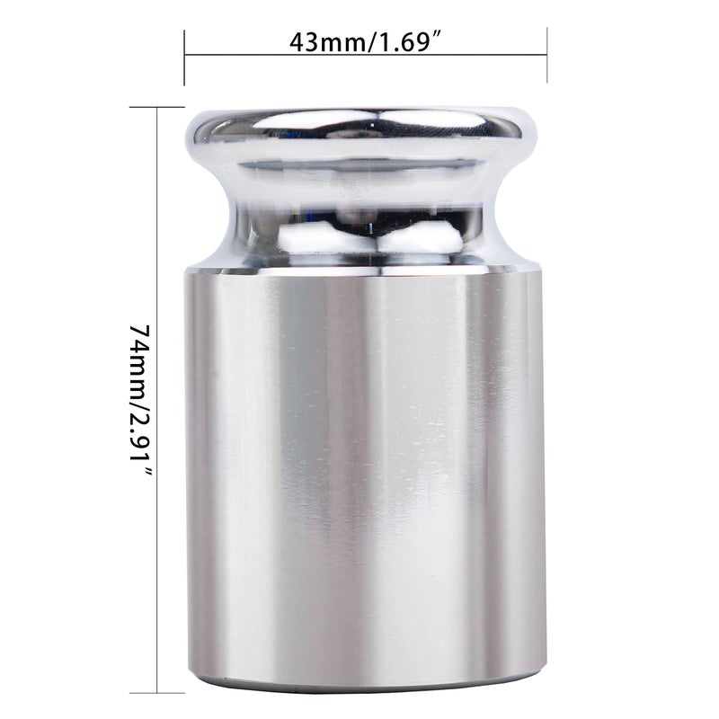 TEXALAN(R) Calibration Weight 1000g M2 Class Chrome Steel for School Lab Factory 1kg - Image 2